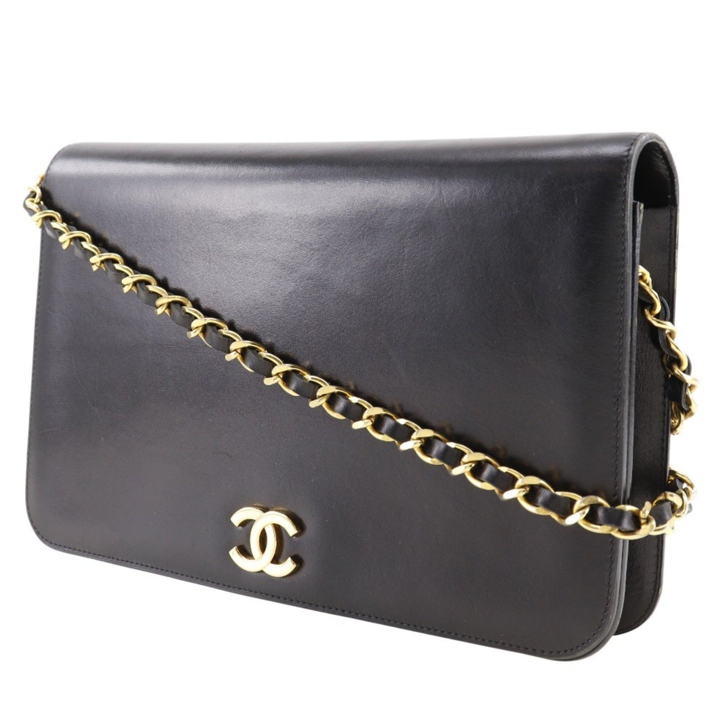 Chanel Black Leather Shoulder Bag ()