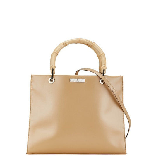 Gucci Beige Leather Handbag Shoulder Bag ()