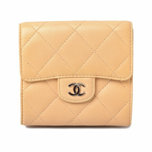 Chanel Beige Leather Coin Purse/Coin Case ()