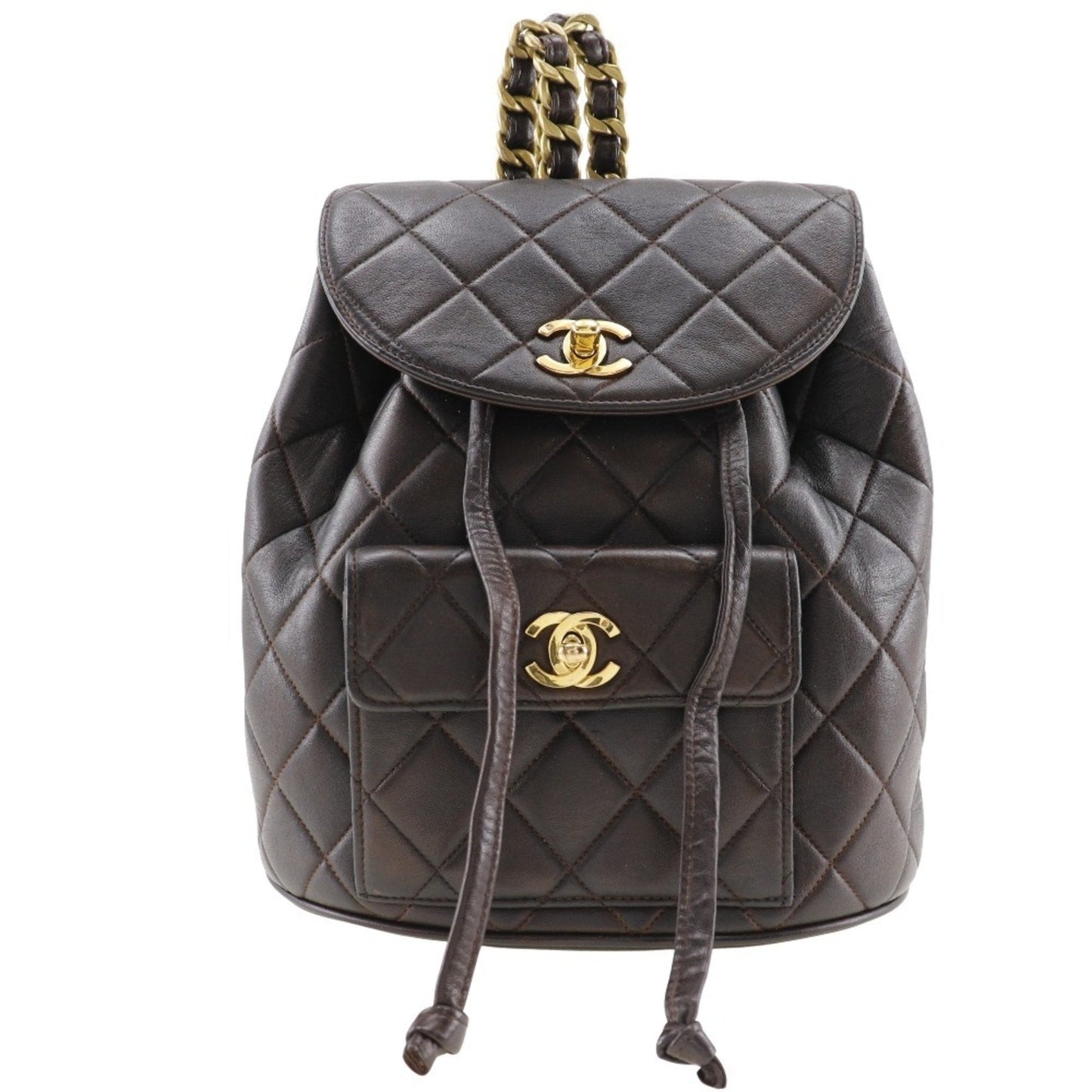 Chanel Brown Leather Backpack ()
