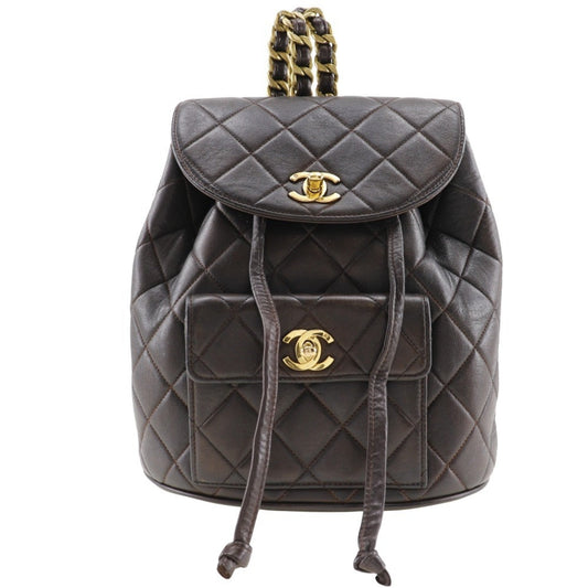 Chanel Brown Leather Backpack ()