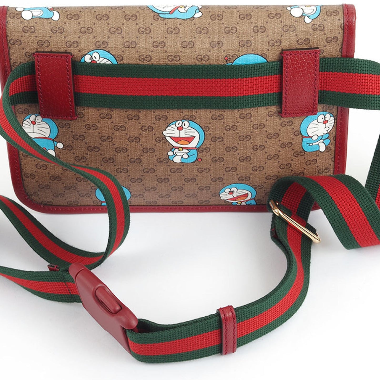 Gucci Beige Bordeaux Pvc Leather Sling Bag ()