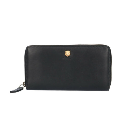 Gucci Black Leather Long Wallet (Bi-Fold) ()