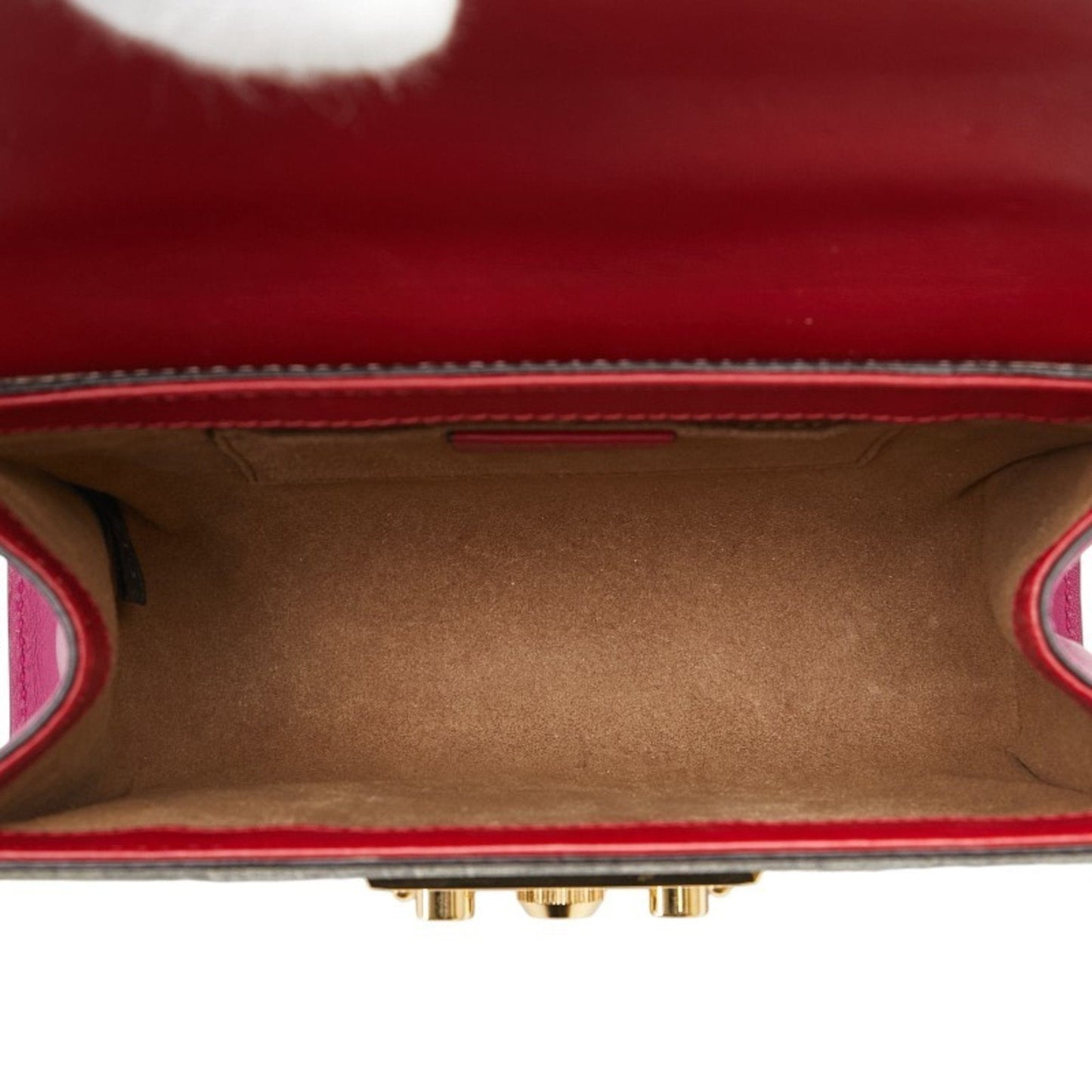 Gucci Beige Red Color Pvc Leather Shoulder Bag ()