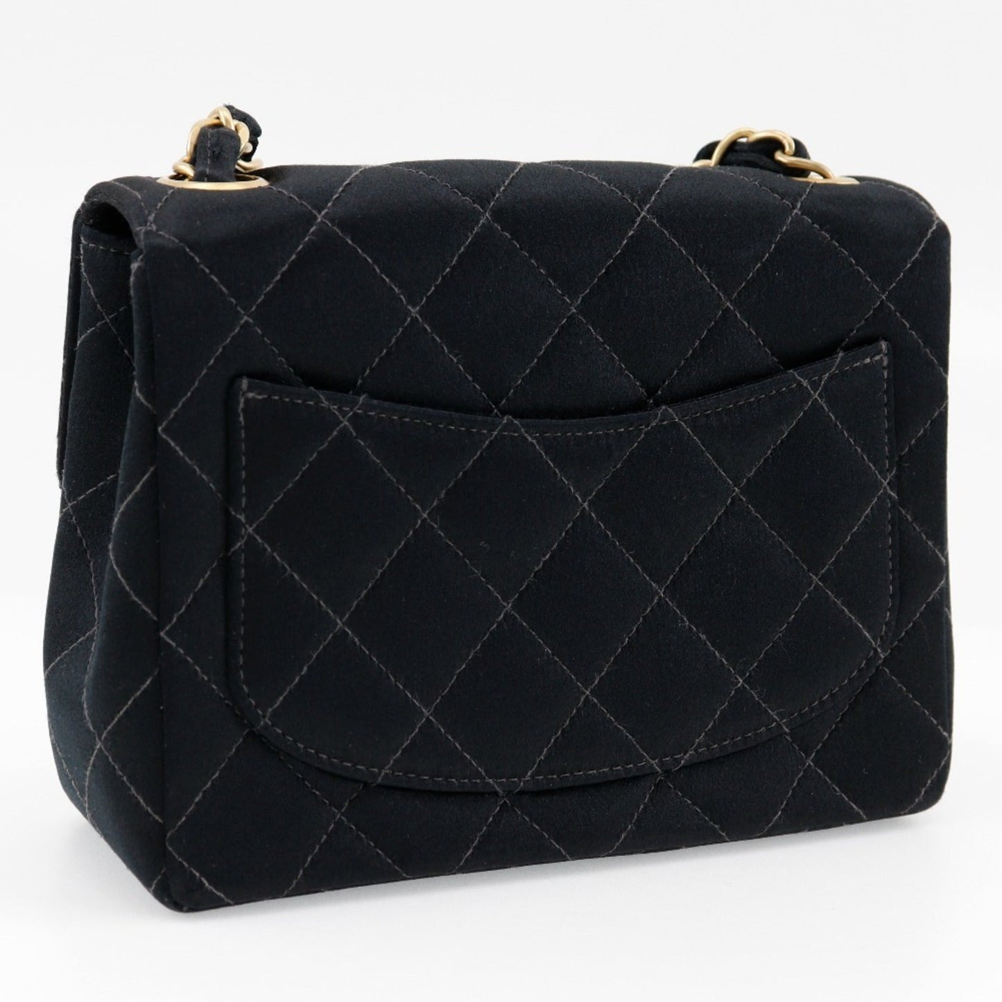 Chanel Black Satin Shoulder Bag ()