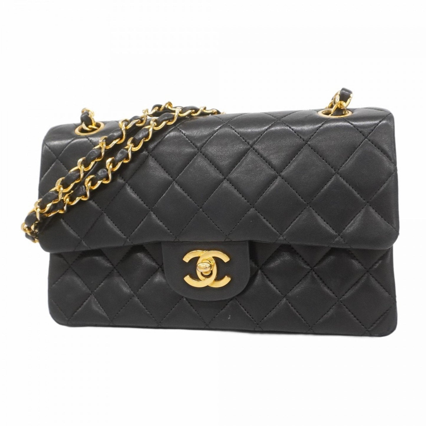 Chanel Black Leather Shoulder Bag ()