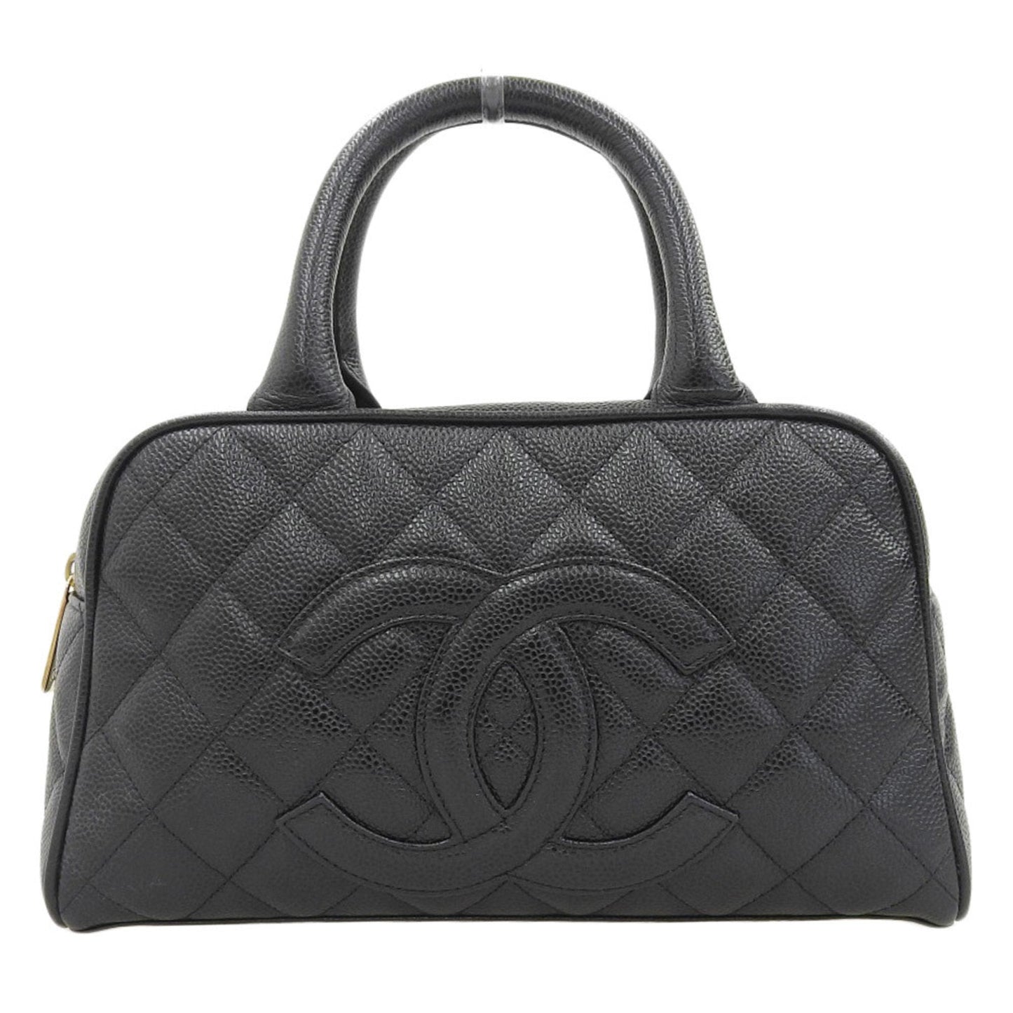 Chanel Black Caviar Leather Boston Bag Handbag ()
