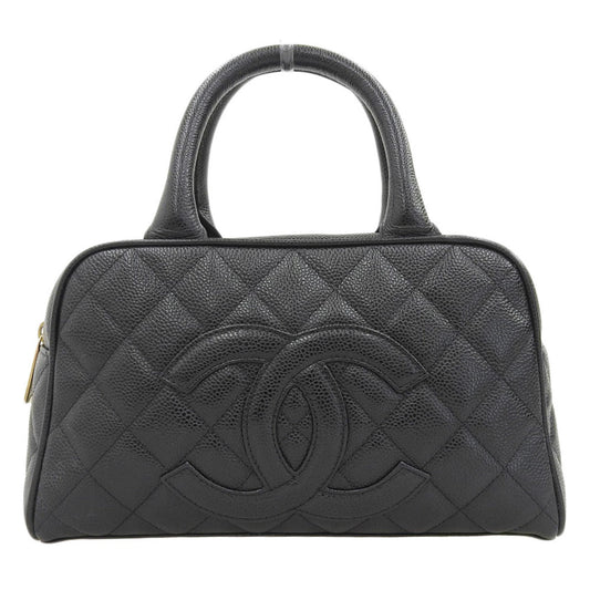Chanel Black Caviar Leather Boston Bag Handbag ()