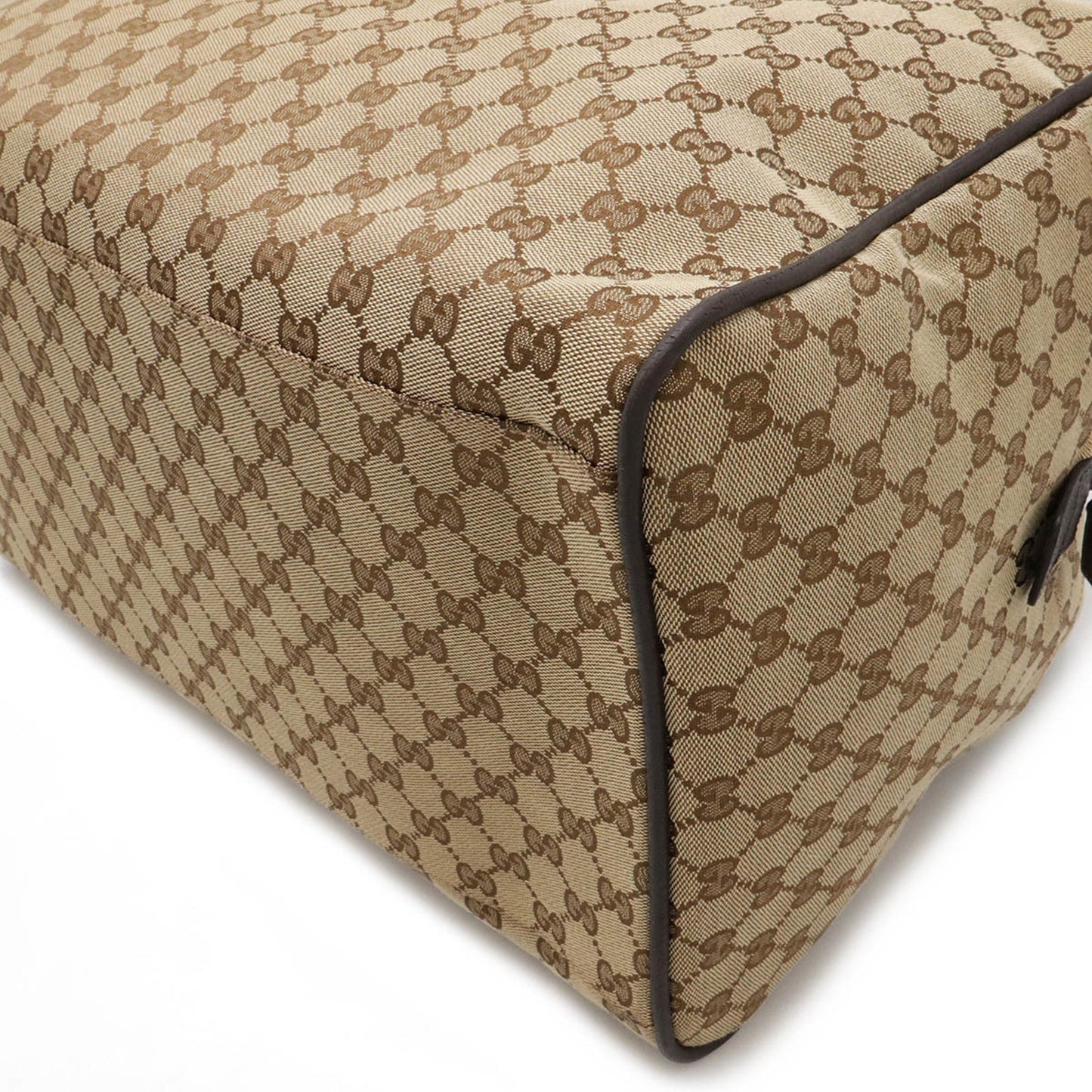 Gucci Gg Canvas Beige Green Khaki Red Color Canvas Leather Boston Bag Shoulder Bag ()