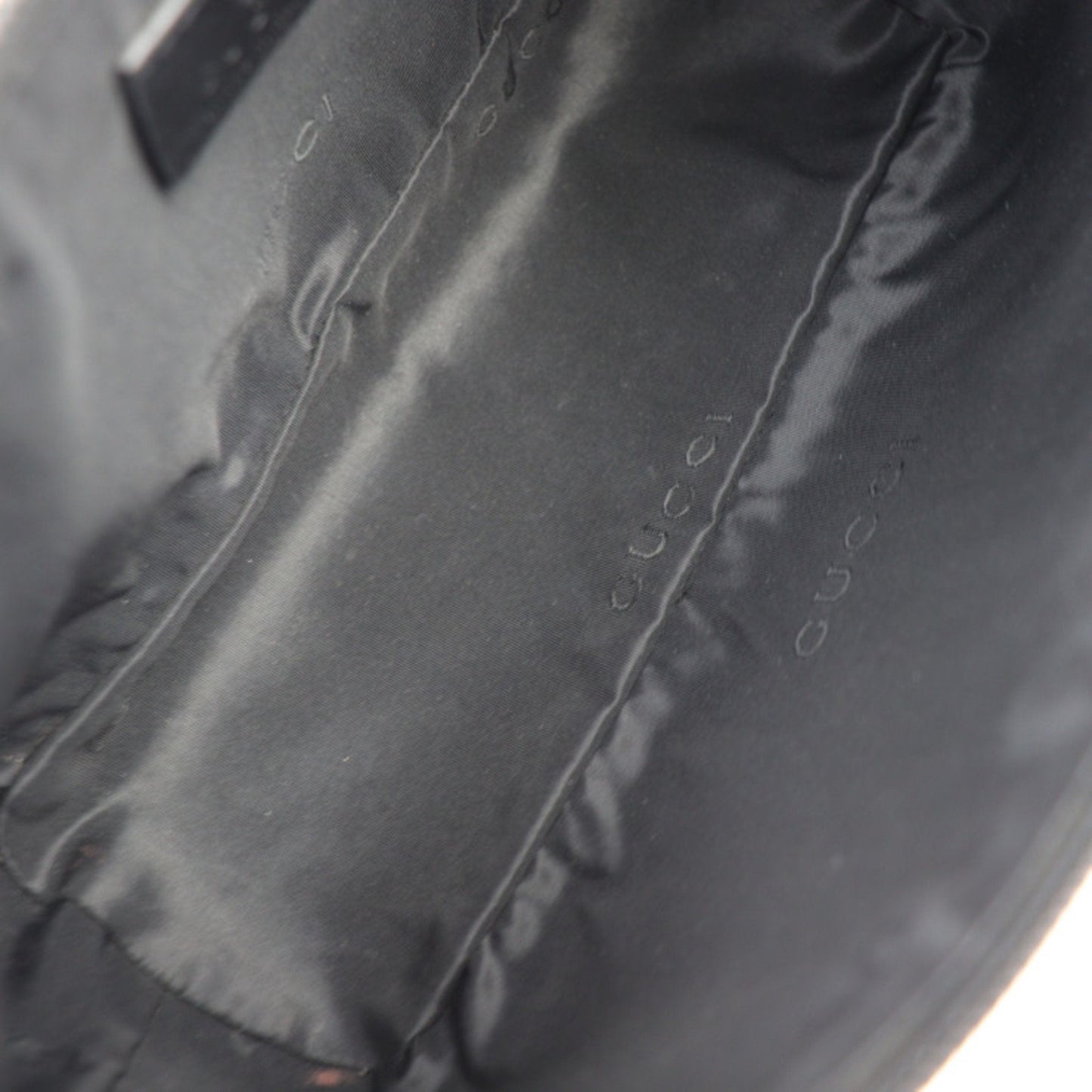 Gucci Black Canvas Leather Handbag ()