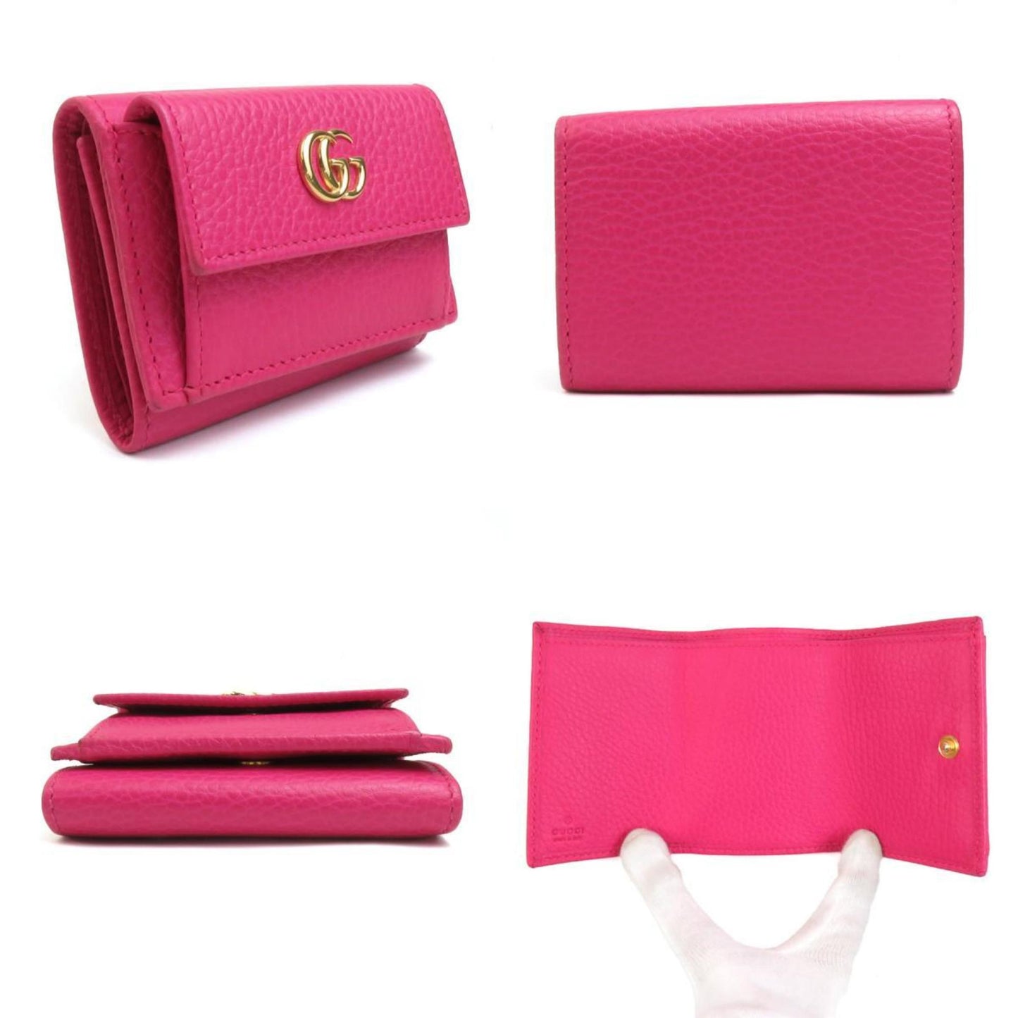 Gucci Pink Leather Wallet (Tri-Fold) ()