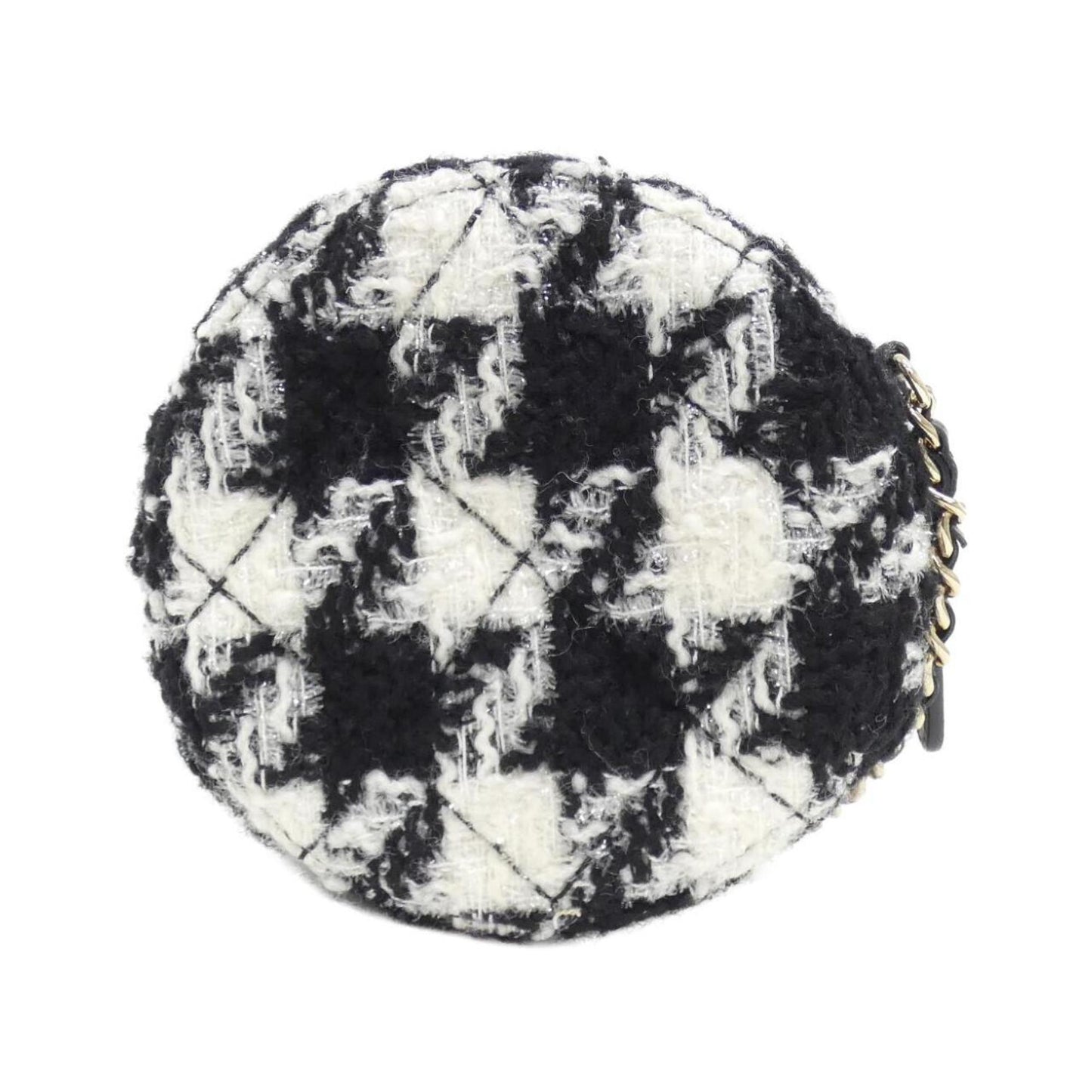 Chanel Black White Tweed Pouch Shoulder Bag ()