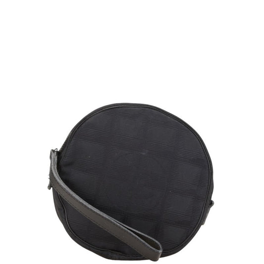 Chanel Black Nylon Leather Pouch ()
