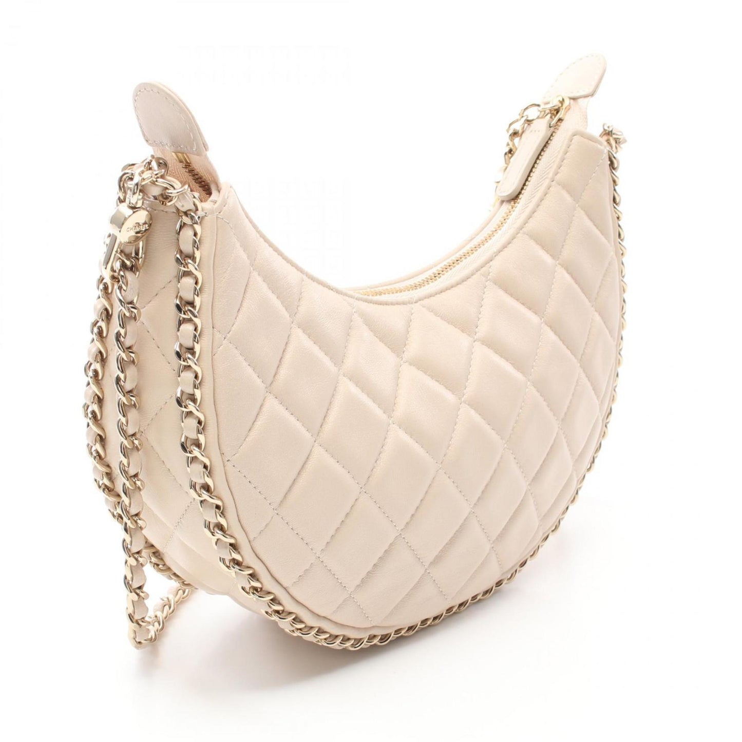 Chanel Beige Leather Shoulder Bag ()