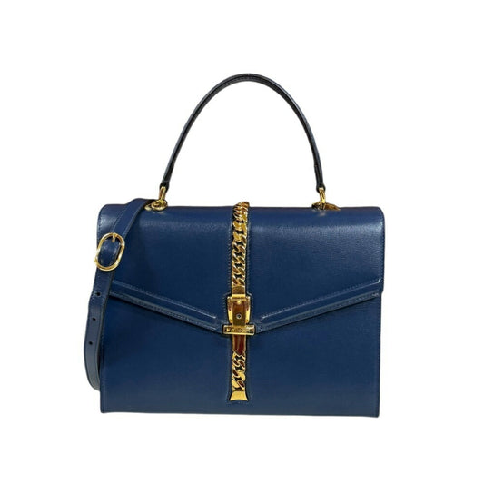 Gucci Navy Leather Shoulder Bag ()