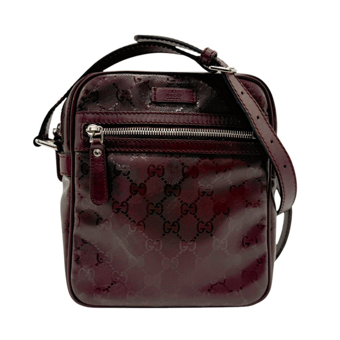 Gucci Gg Imprimé Bordeaux Pvc Shoulder Bag ()