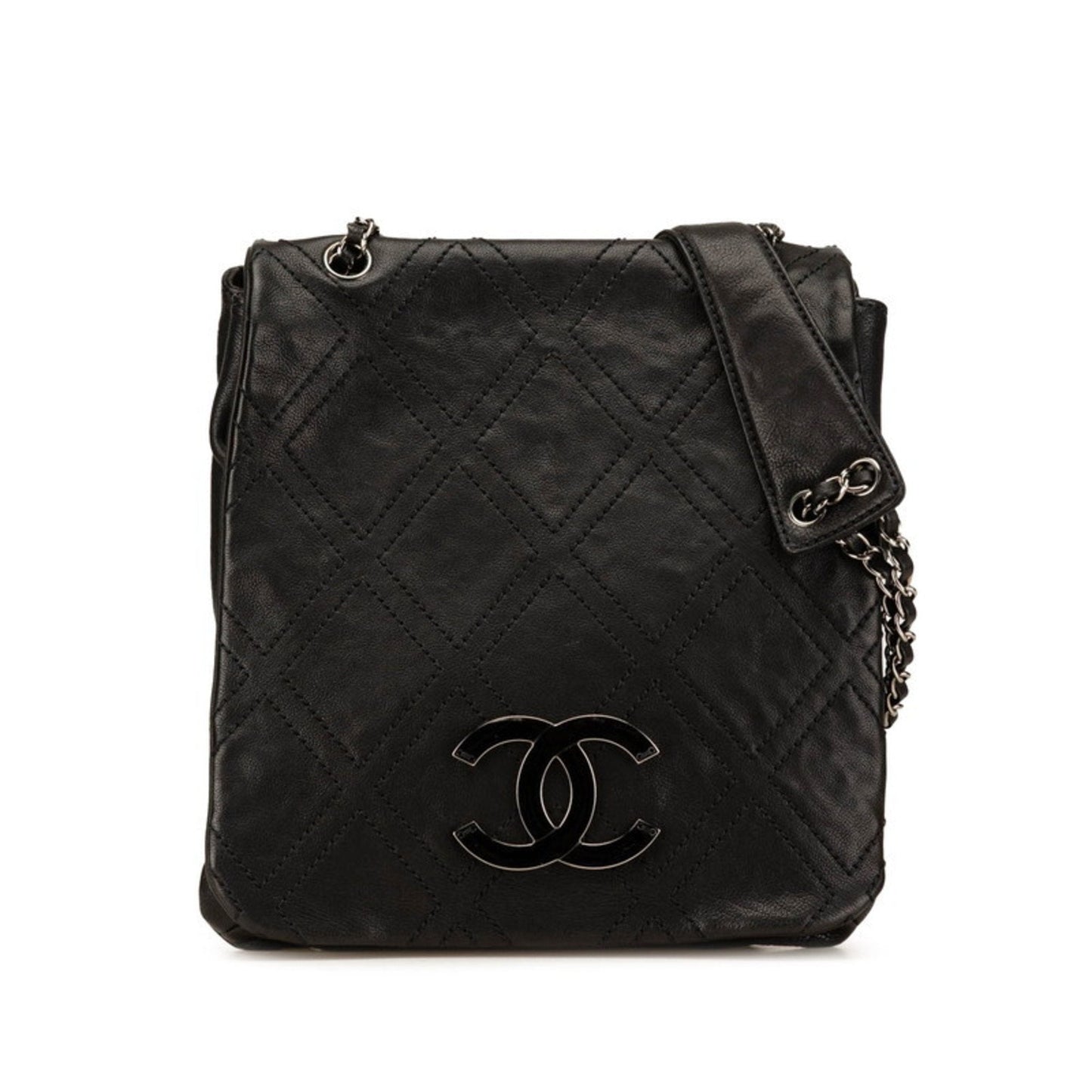 Chanel Black Leather Shoulder Bag ()