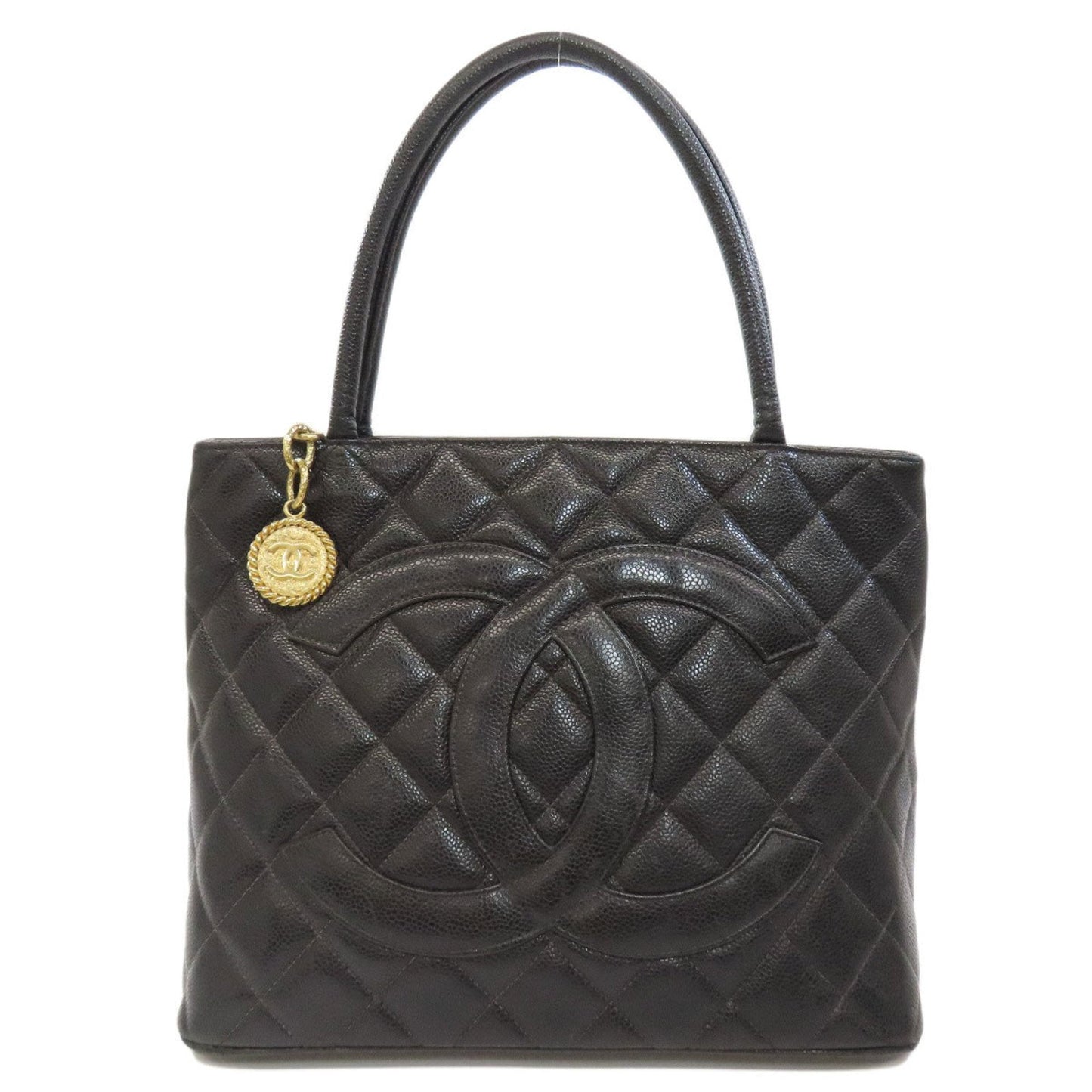 Chanel Black Caviar Leather Tote Bag ()