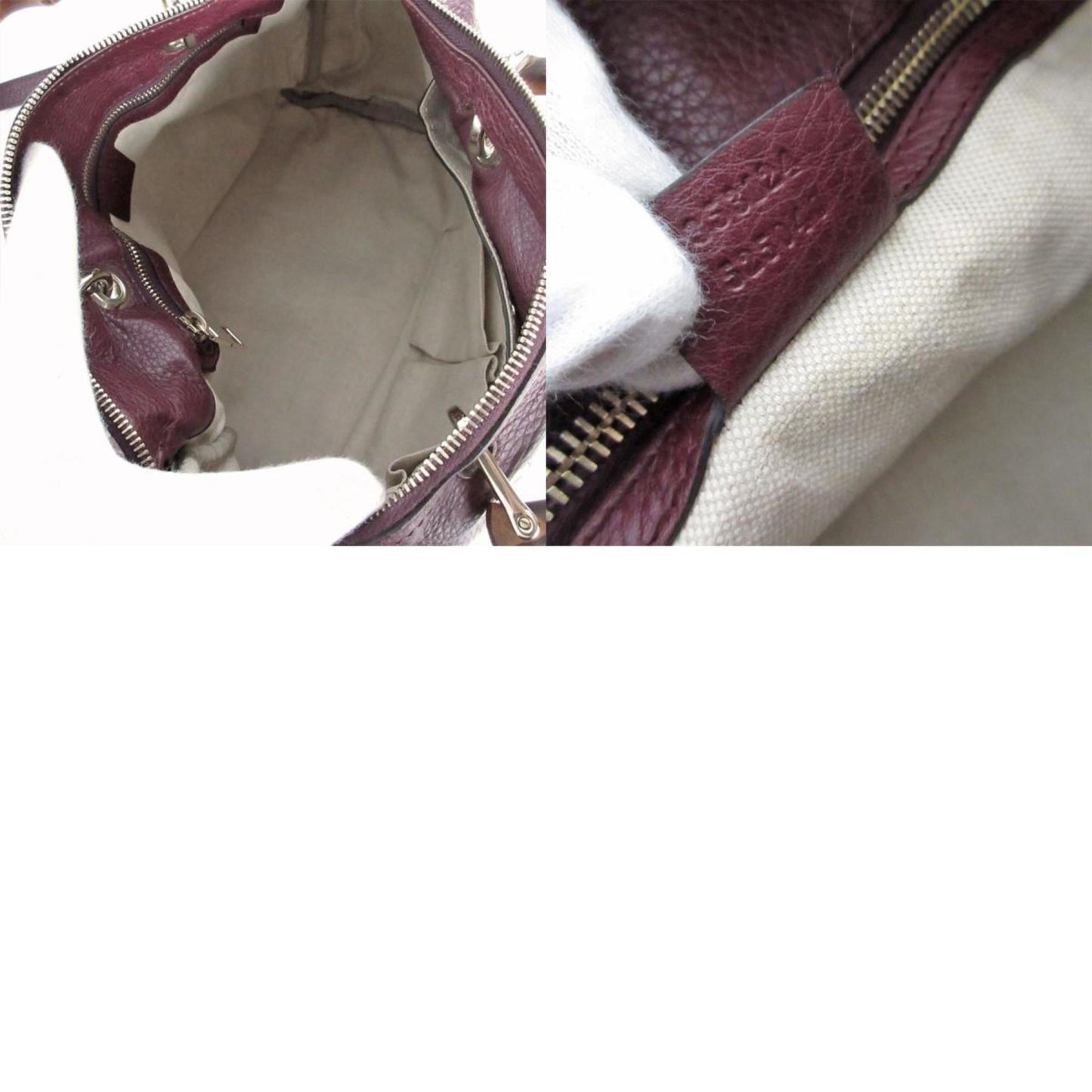 Gucci Bordeaux Leather Handbag Shoulder Bag ()