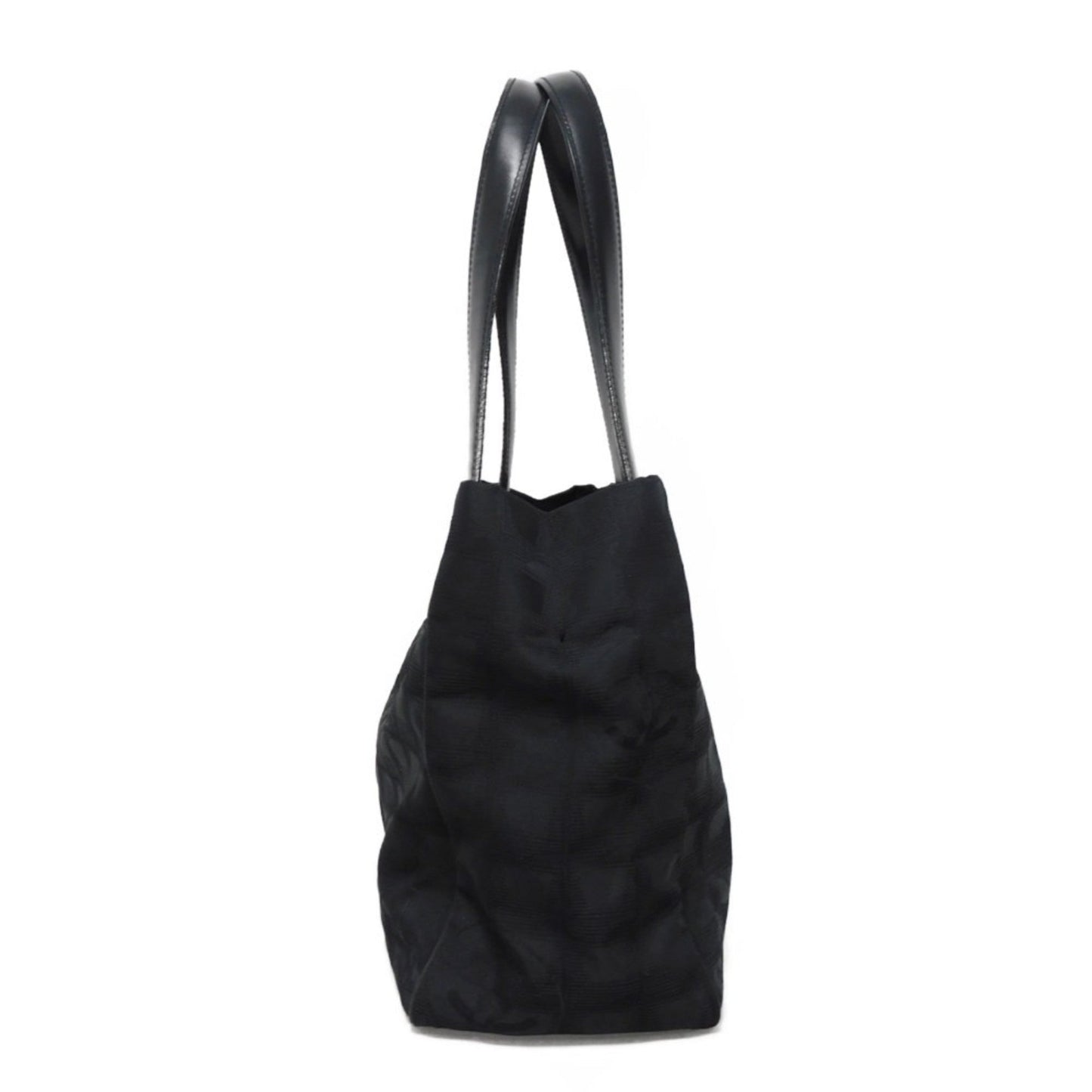 Chanel Black Nylon Leather Tote Bag ()