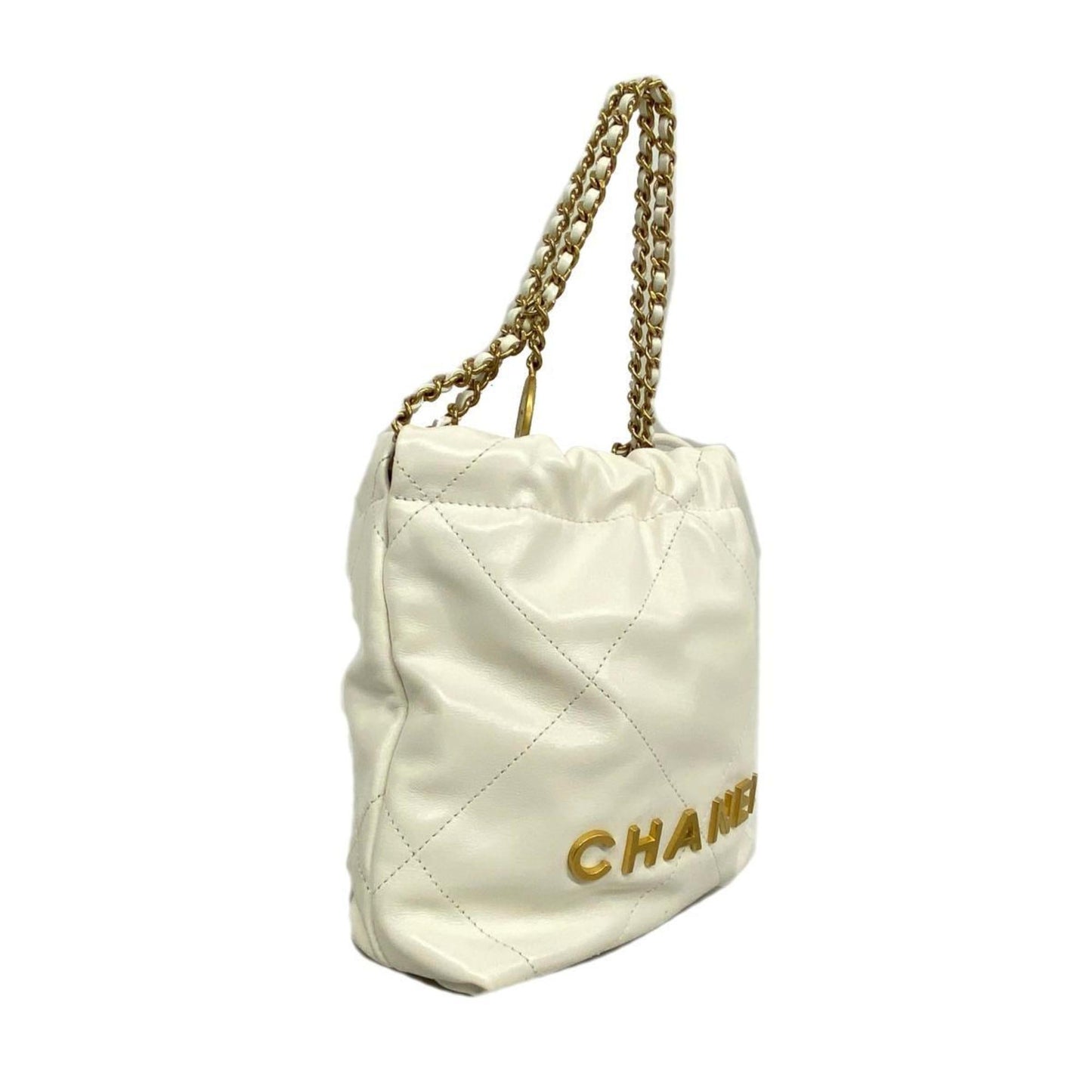 Chanel White Leather Shoulder Bag ()