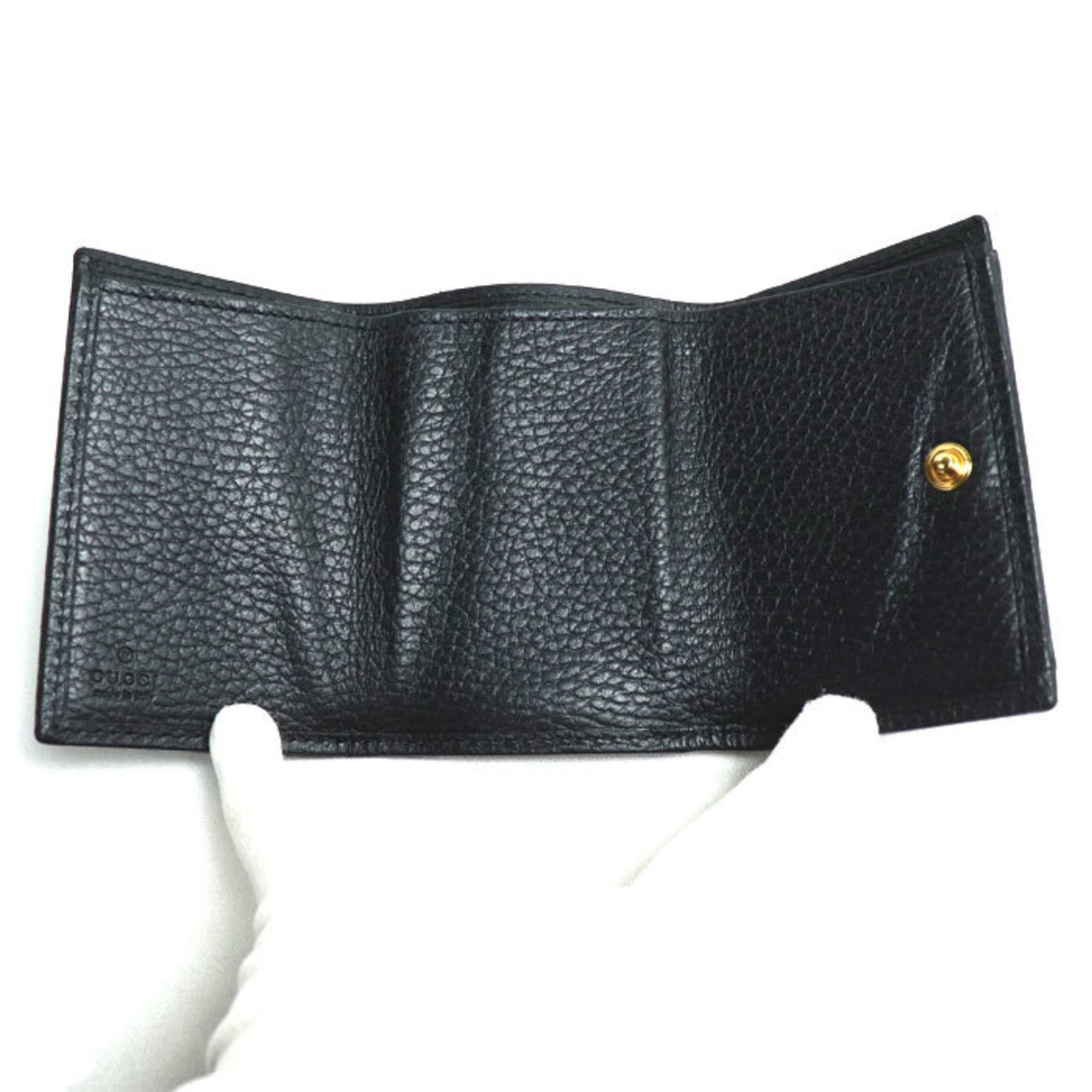 Gucci Black Leather Wallet (Tri-Fold) ()