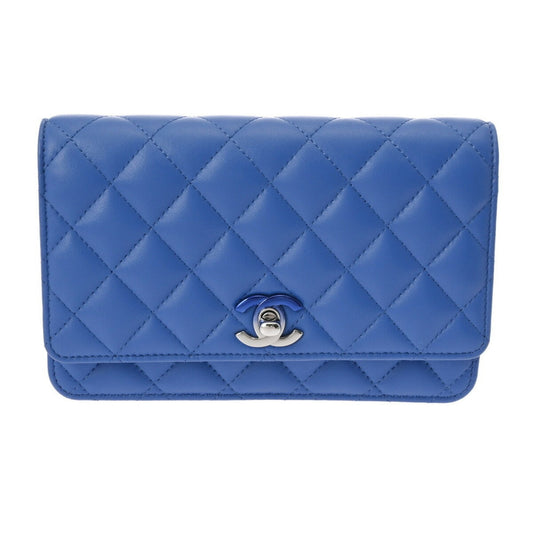 Chanel Blue Leather Shoulder Bag ()