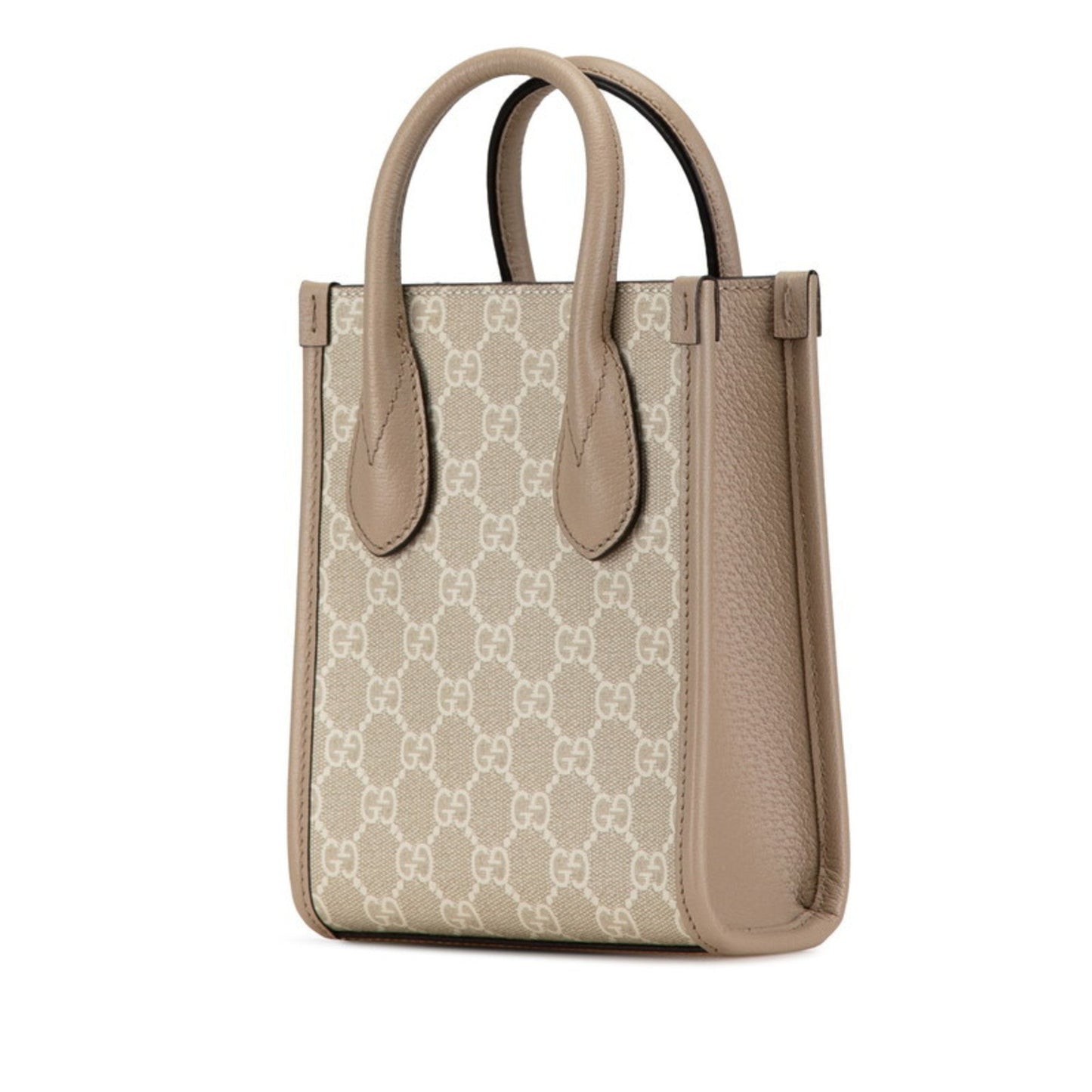 Gucci Beige Pvc Leather Handbag Shoulder Bag ()