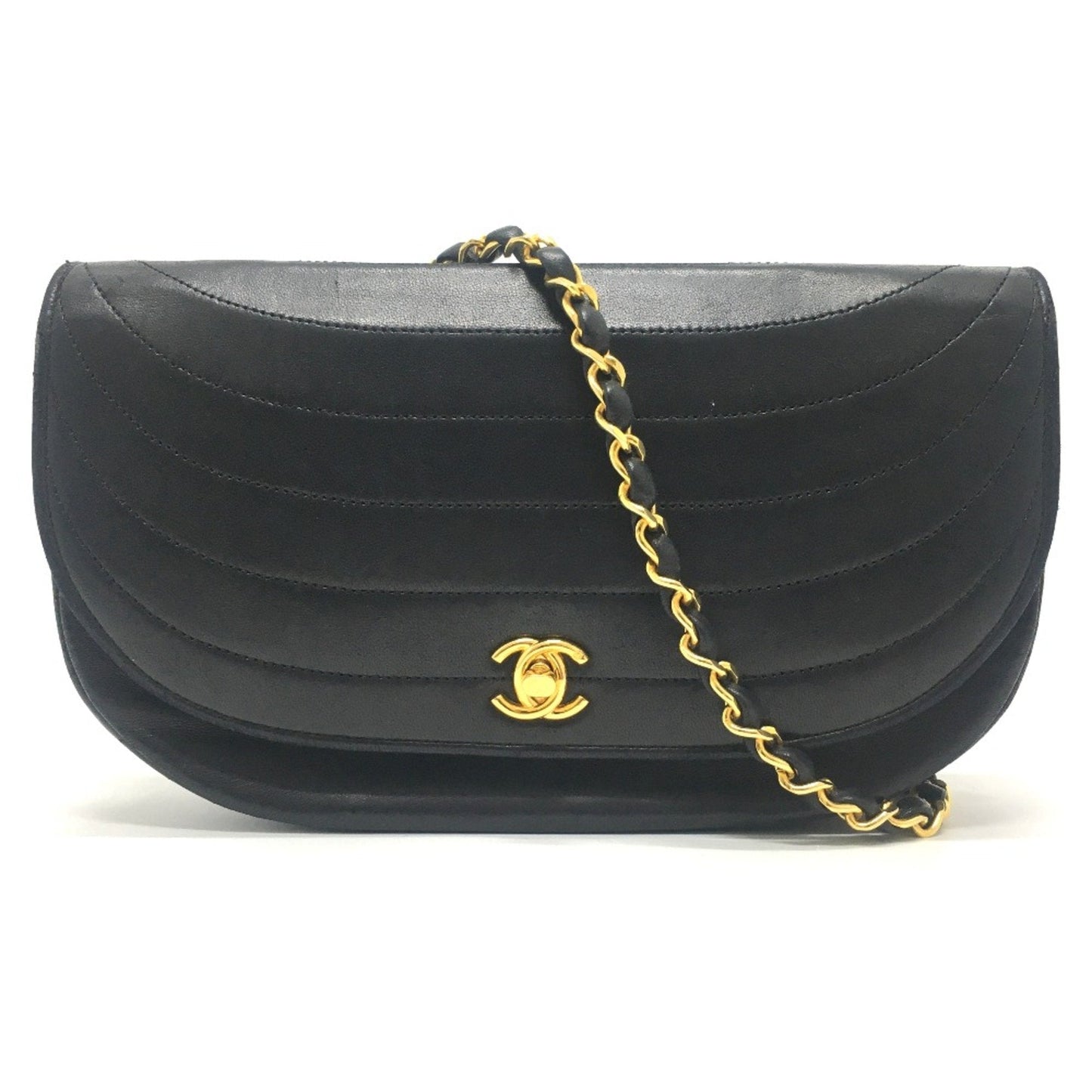 Chanel Black Leather Shoulder Bag ()