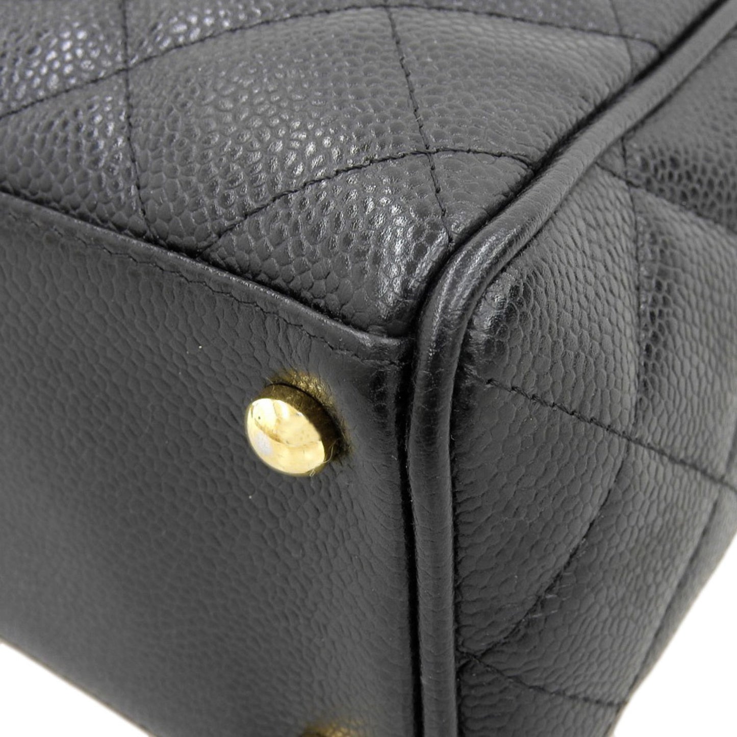 Chanel Black Caviar Leather Boston Bag Handbag ()