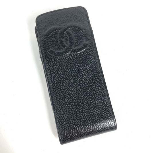 Chanel Caviar Skin Black Caviar Leather Pouch ()