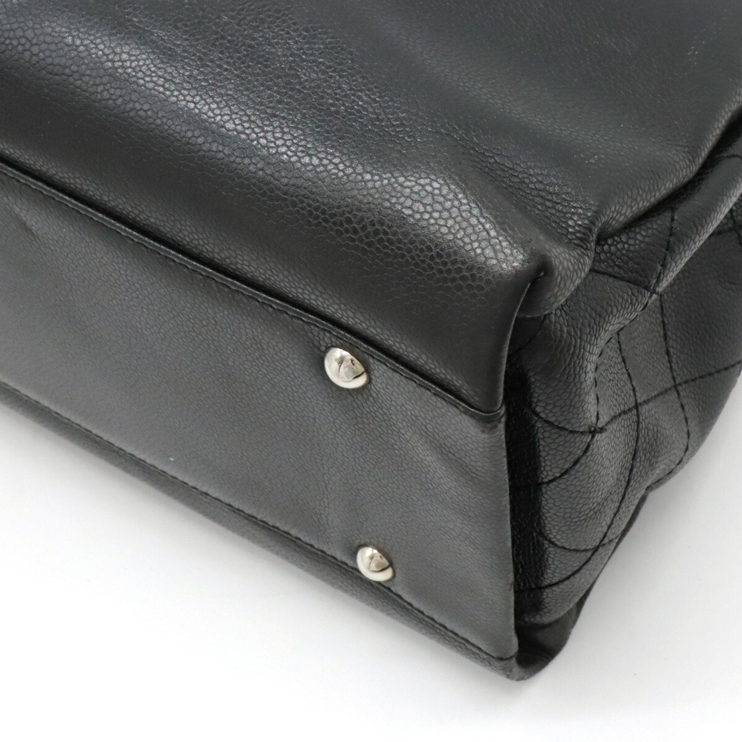 Chanel Black Caviar Leather Tote Bag ()