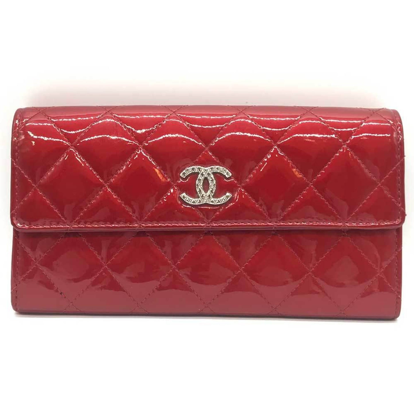 Chanel Matelasse Bordeaux Wine Leather Long Wallet (Bi-Fold) ()