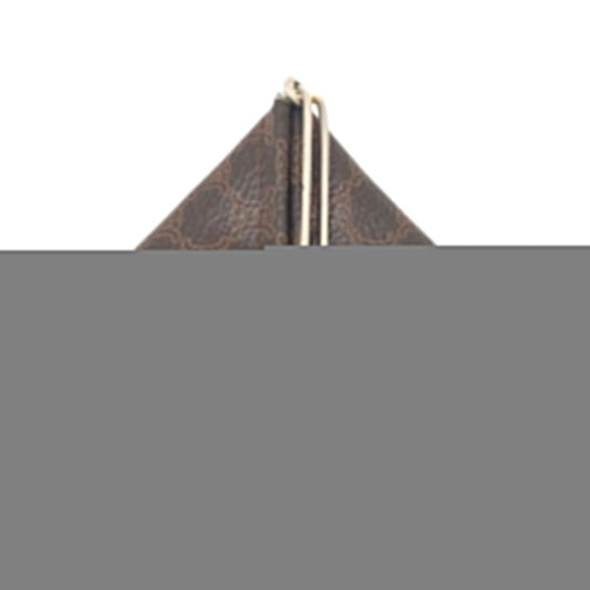 CELINE Vintage Macadam Brown with Silver Hardware Wallet/Coin Purse for Women