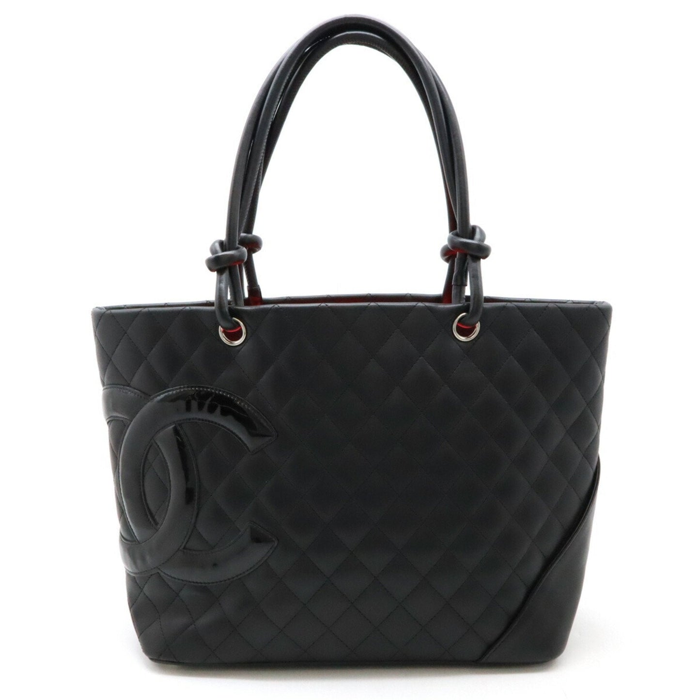 Chanel Black Pink Cambon Ligne Shoulder Bag Tote Bag ()