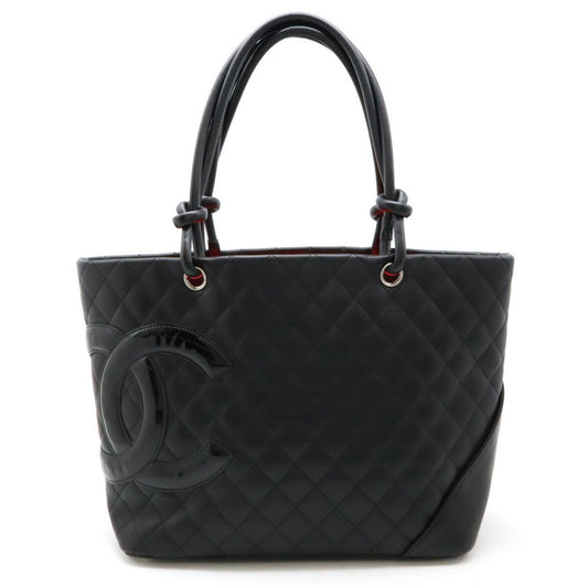 Chanel Black Pink Cambon Ligne Shoulder Bag Tote Bag ()