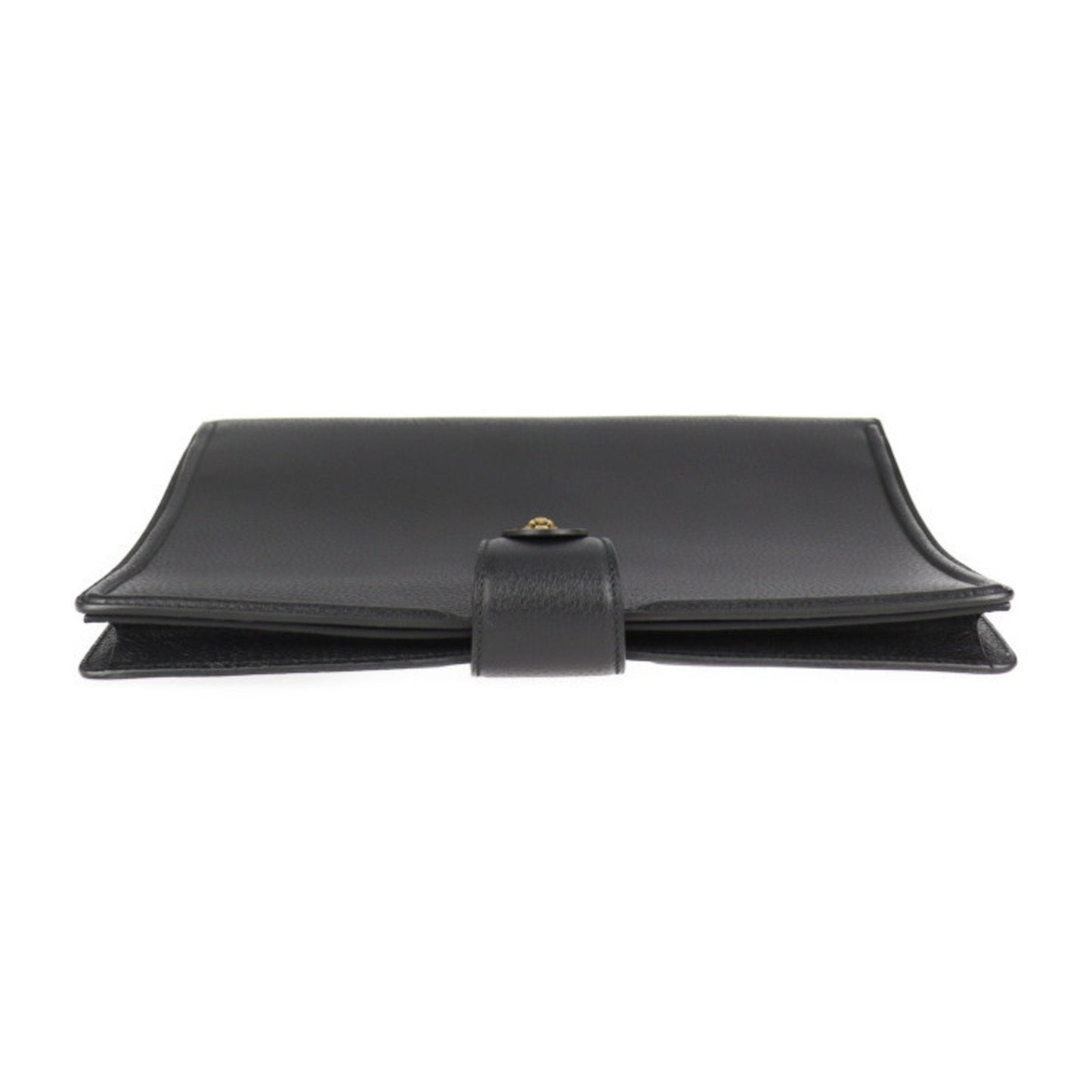 Gucci Black Leather Clutch Bag Handbag Tote Bag ()