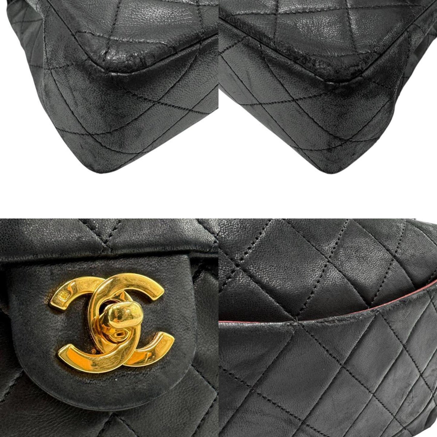 Chanel Black Leather Shoulder Bag ()