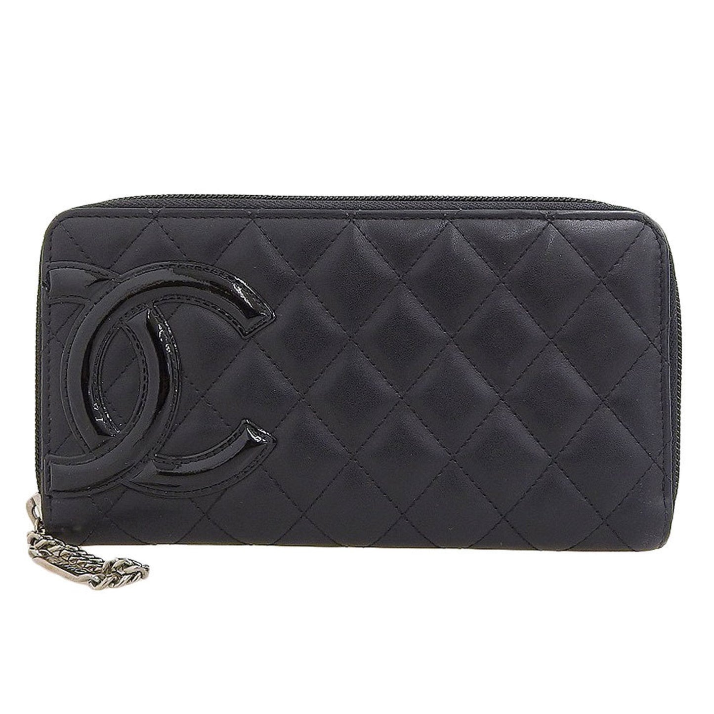 Chanel Black Leather Long Wallet (Bi-Fold) ()