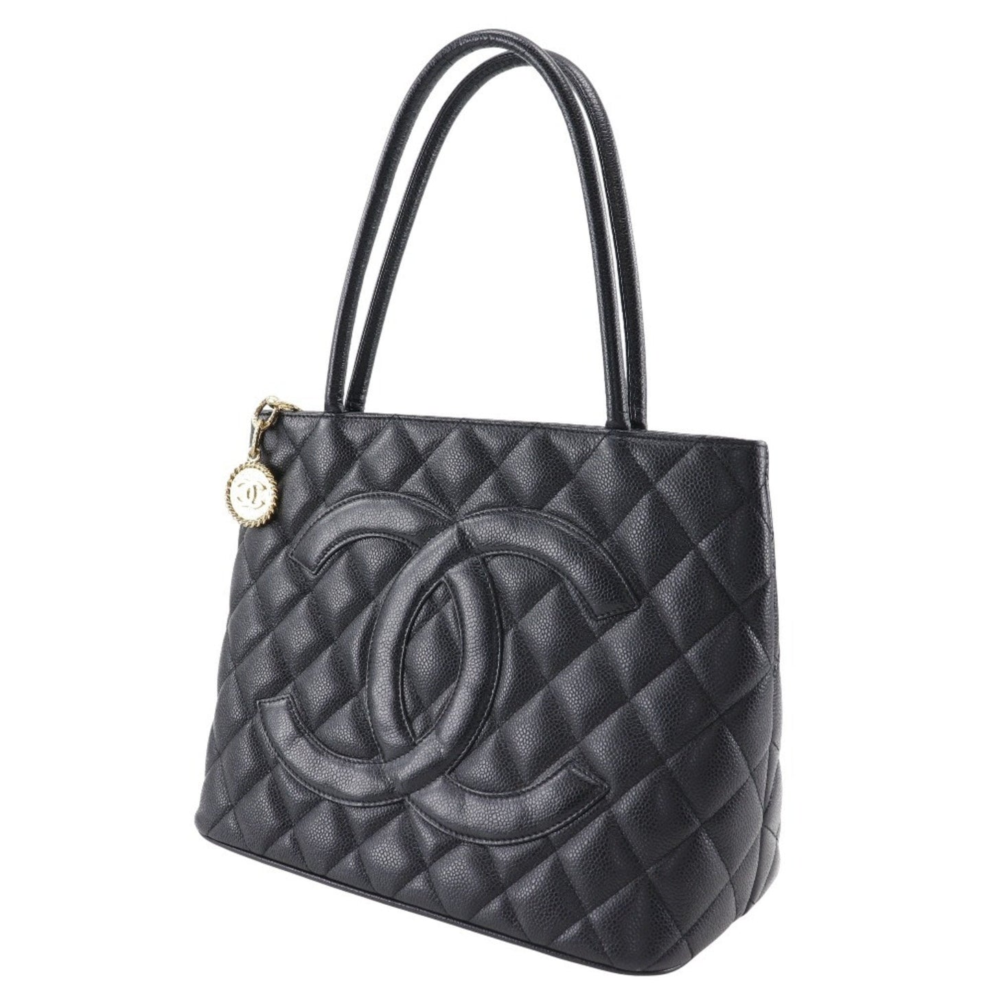 Chanel Black Caviar Leather Tote Bag ()