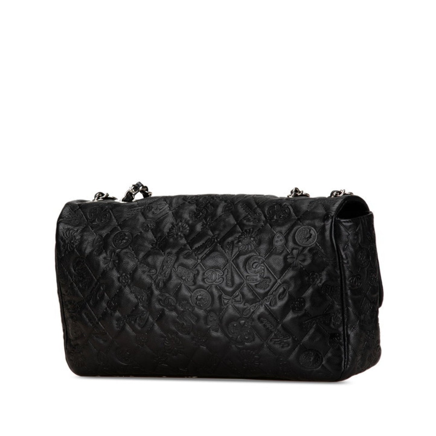 Chanel Black Leather Handbag Shoulder Bag ()
