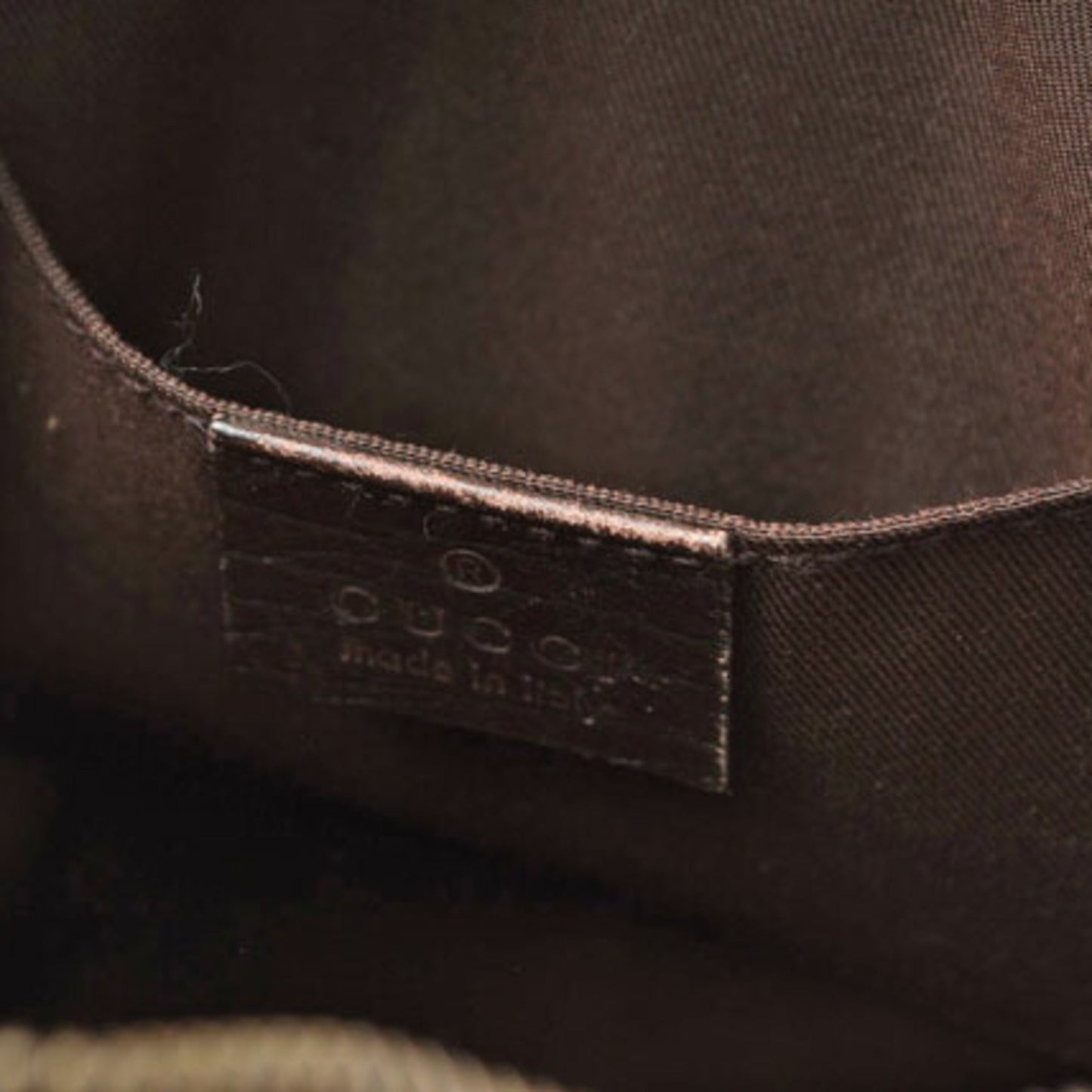 Gucci Beige Brown Coated Canvas Shoulder Bag ()