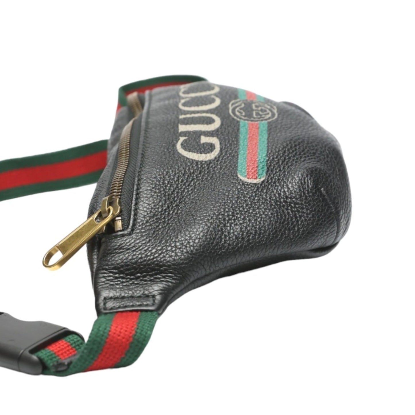 Gucci Black Leather Fanny Pack Pouch ()