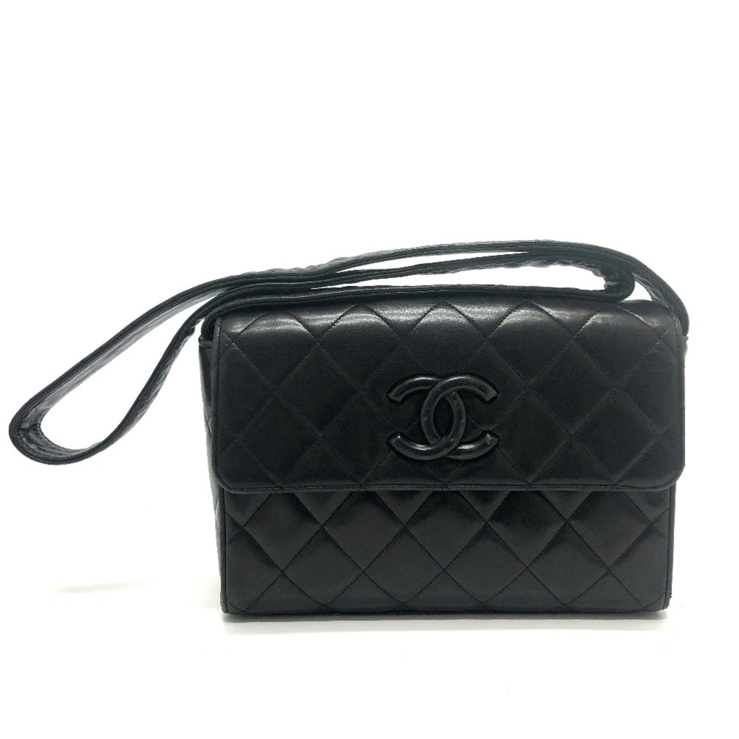Chanel Black Leather Shoulder Bag ()