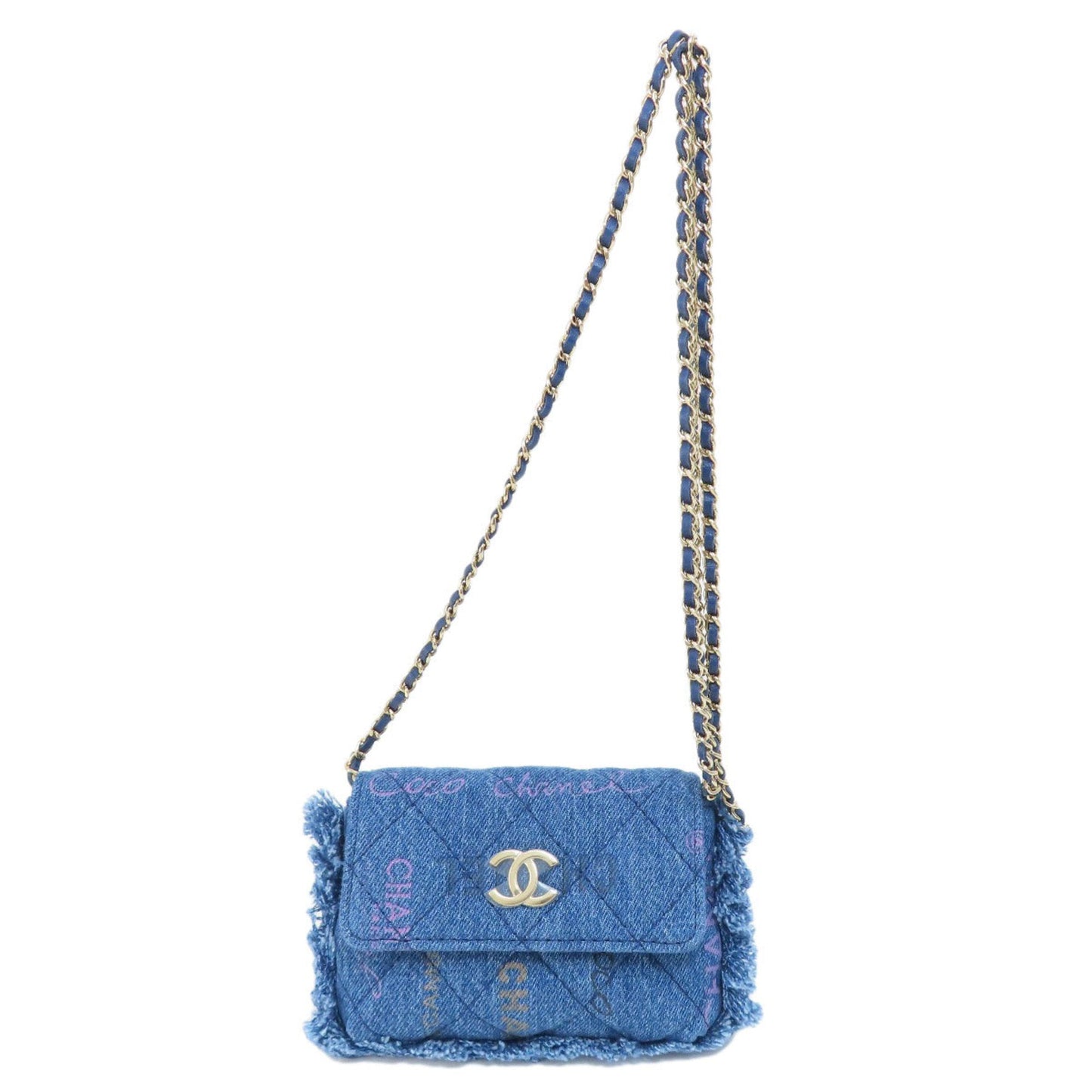 Chanel Blue Denim Shoulder Bag ()