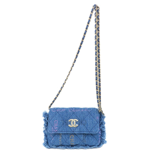 Chanel Blue Denim Shoulder Bag ()