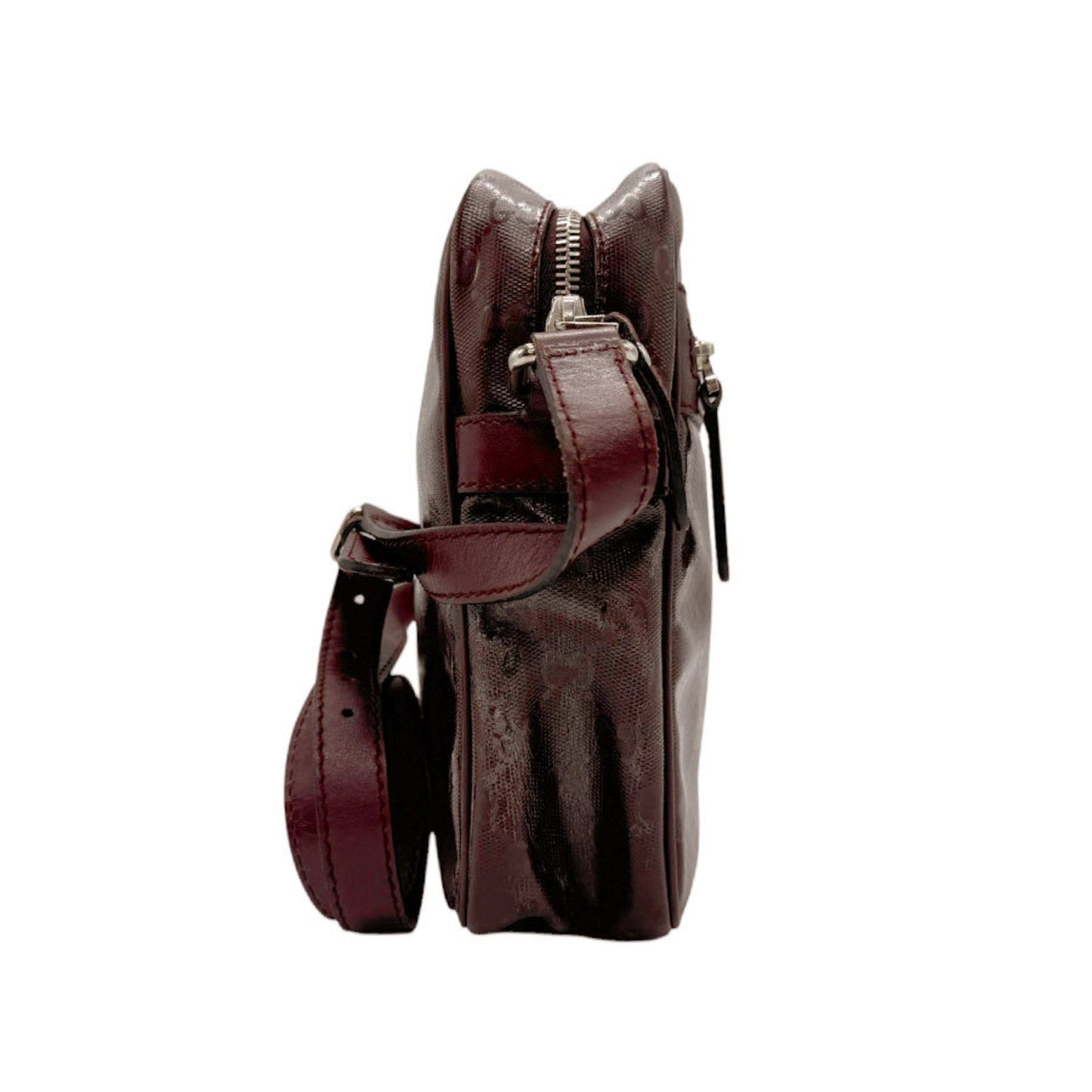 Gucci Gg Imprimé Bordeaux Pvc Shoulder Bag ()