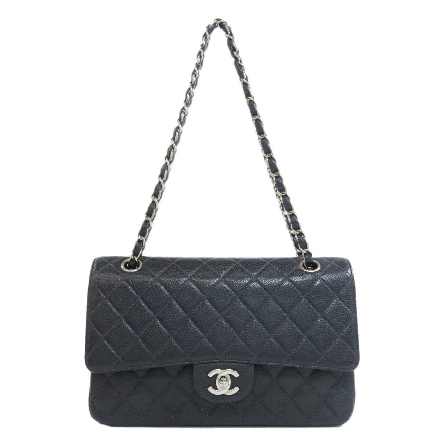 Chanel Black Caviar Leather Shoulder Bag ()