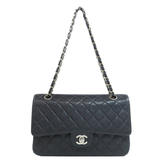 Chanel Black Caviar Leather Shoulder Bag ()