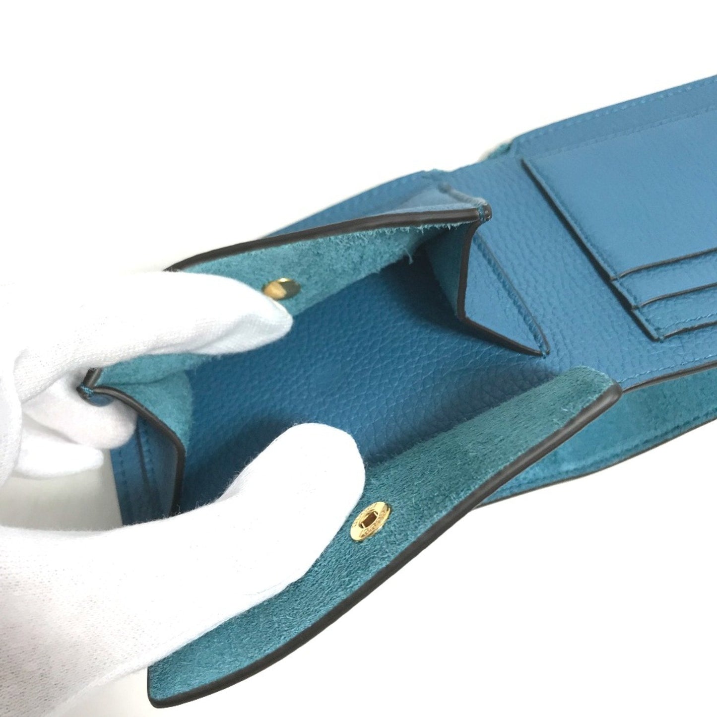 Gucci Blue Leather Wallet (Bi-Fold) ()